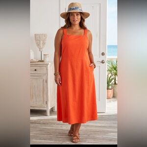REITMANS Signature SIZE XX-Large Orange long sleeveless Linen Summer Dress